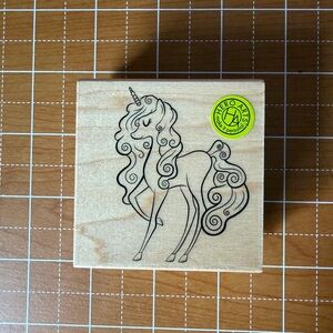 Hero Arts Unicorn Wood-Mount Stamp in Natural Wood